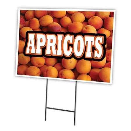 Signmission Apricots Yard Sign & Stake outdoor plastic coroplast window, C-1824 Apricots C-1824 Apricots